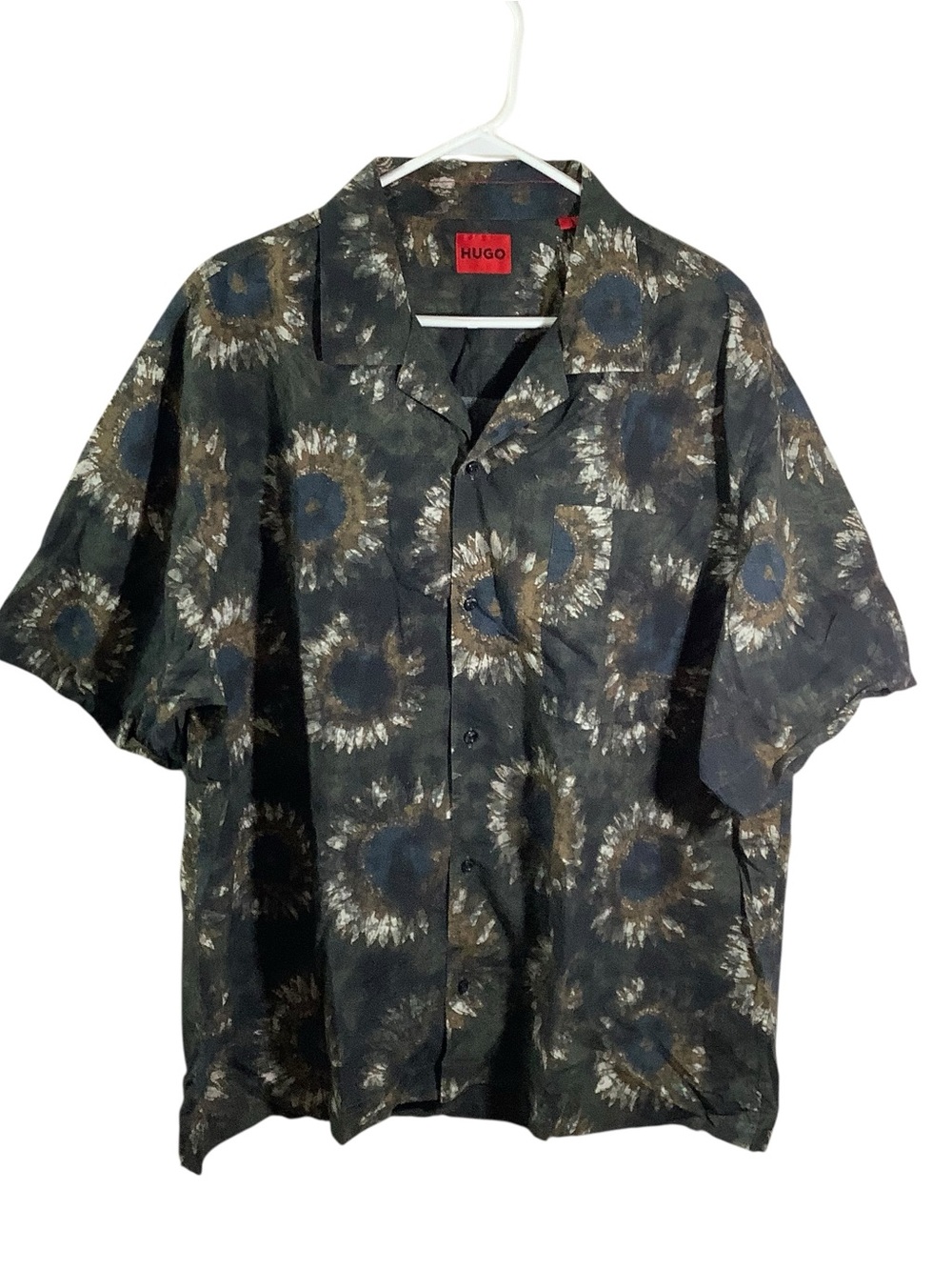 HUGO Short-Sleeve Floral Button-Down Shirt